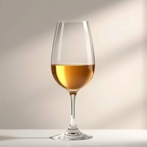 Glass of Chardonnay wine.