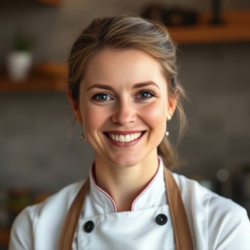 Portrait of Chef Eleanor Ainsworth, smiling warmly.